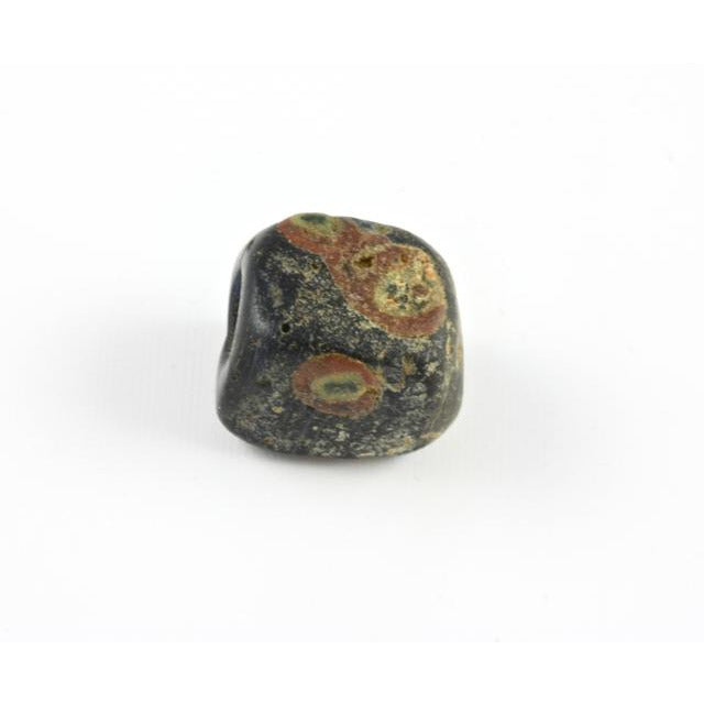 Black Cube-Shaped Ancient Glass Bead, Egypt 