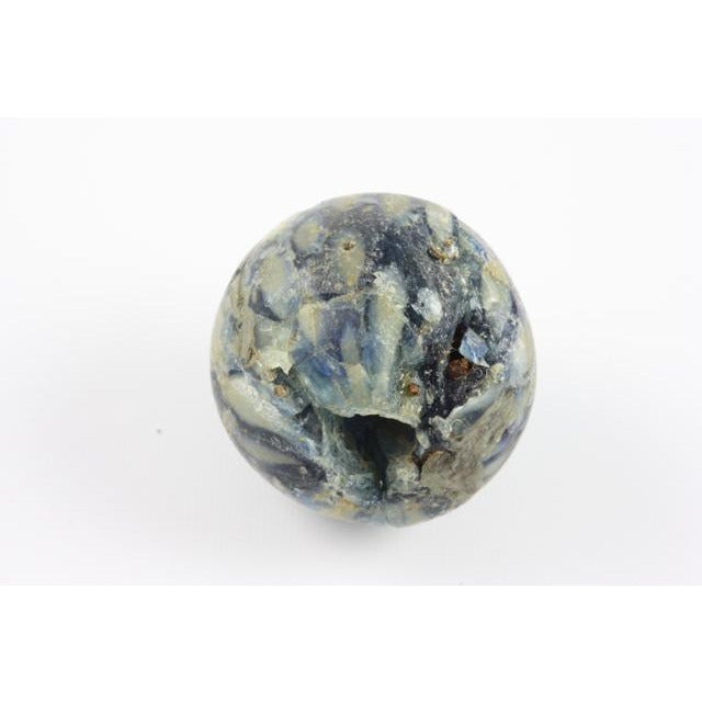 Blue and White Ancient Jatim Bead, Indonesia - AG044a