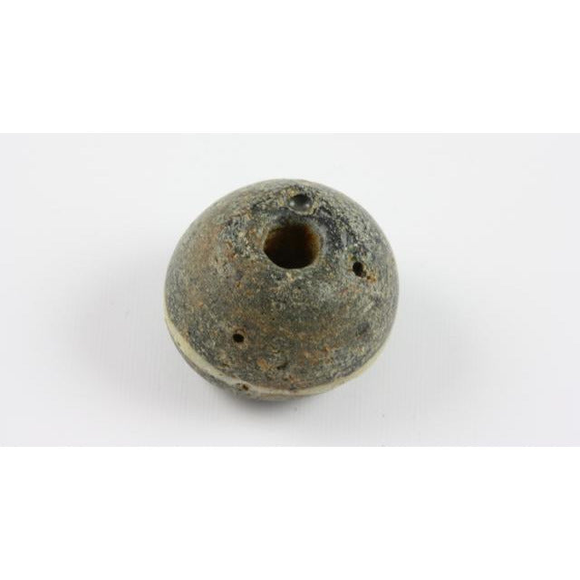 Early Islamic Bead with White Stripe, Middle East - AG079b