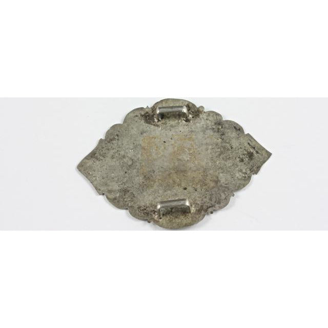 Vintage Egyptian Silver Eye or Zar Amulet, with Arabic Writing, Egypt - P410