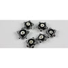 Matched Black and White Art Glass Beads