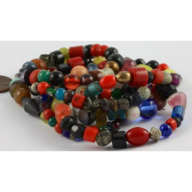 42 Long Strand of Mixed Bohemian Vintage Glass Beads 