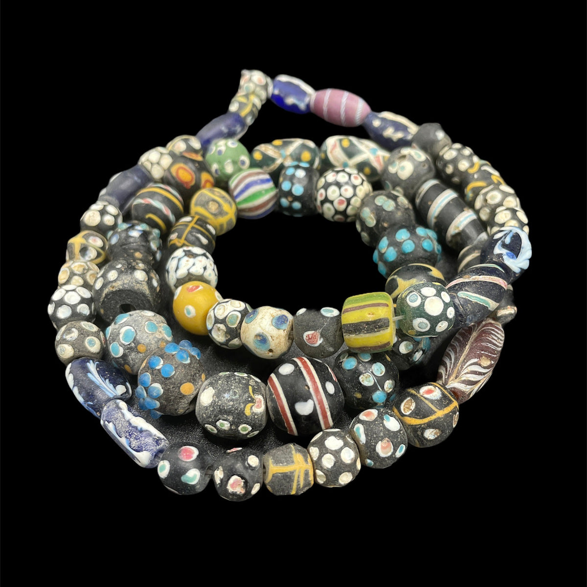 Antique Venetian Glass Bead Mix Strand, from the African Trade - Rita Okrent Collection (AT0944)