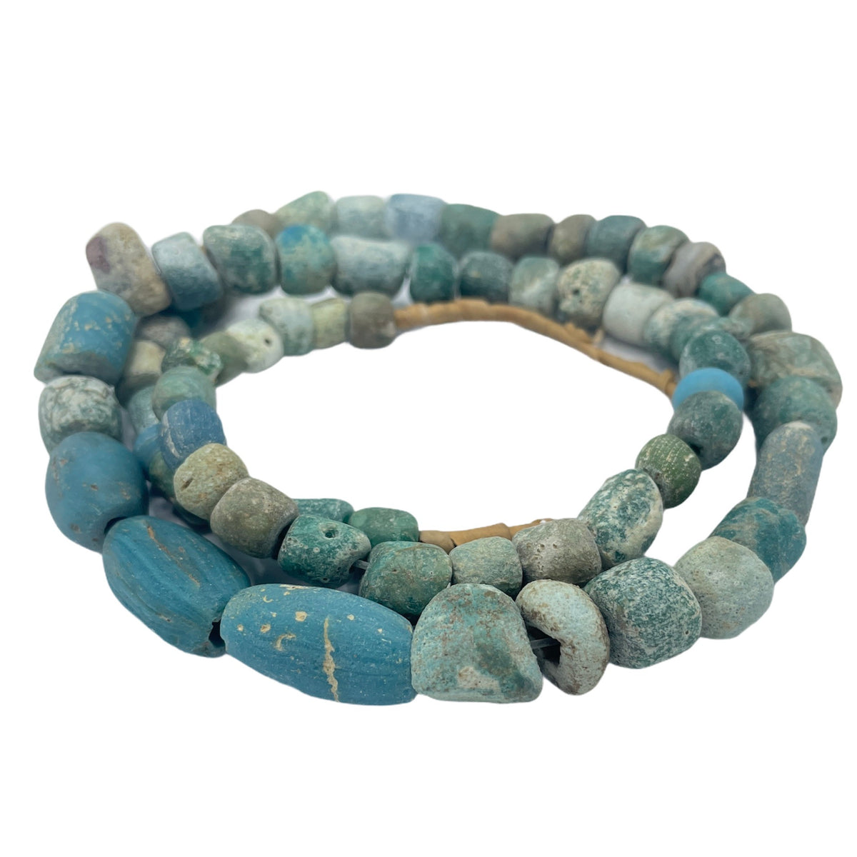 Mixed Shape Ancient Glass Beads in Lovely Blues and Greens - Rita Okrent Collection (AG249)