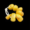 Strand of 7 Butterscotch Yellow Baltic Amber Beads from Mauritania - Rita Okrent Collection (C611)