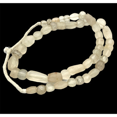 Ancient Carved Translucent Rock Crystal Beads, West Africa - Rita Okrent Collection (S291V)