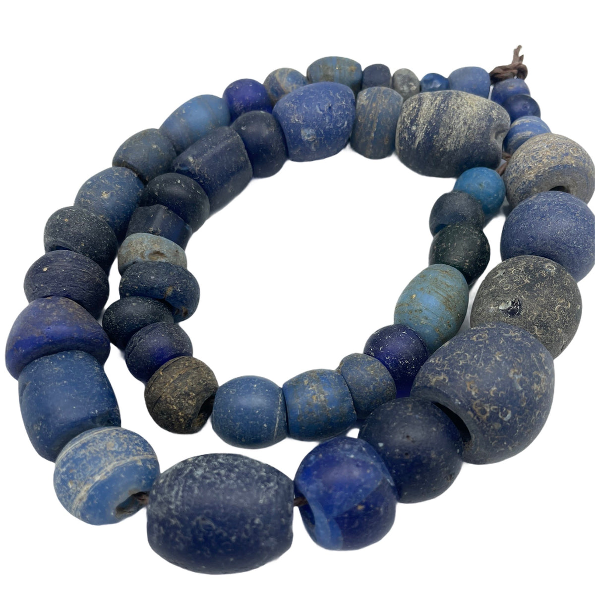 European and Dutch Dogon Richly Hued Blue Glass Antique Trade Beads - Rita Okrent Collection (ANT431)