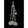 Palestinian Bedouin Silver Temporal Pendant with Hanging Hamsas and Coins - Rita Okrent Collection (C803b)