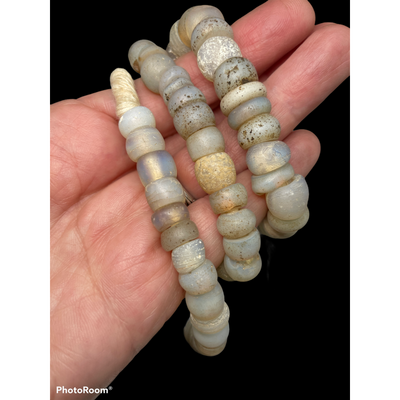 Antique Dutch Glass Iridescent Moon Beads, Ethiopia - Rita Okrent Collection (ANT399)