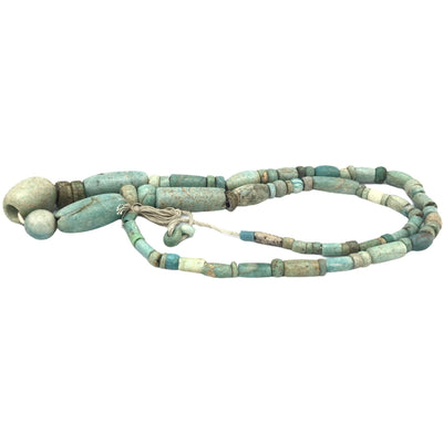 Long Mixed Size Beads Strand of Ancient Amazonite from Mauritania - Rita Okrent Collection (S491)