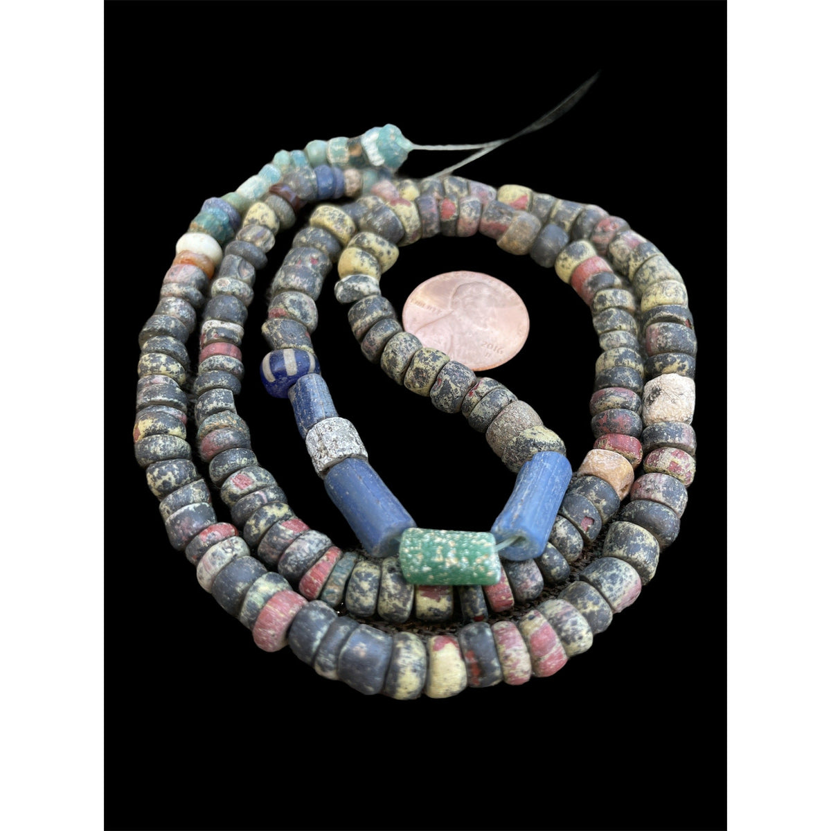 Rare Color Mix Ancient Glass Nila Beads, Mali - Rita Okrent Collection (AT0663d)