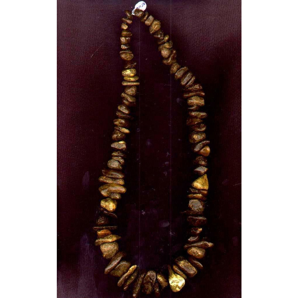 A strand of unfinished dark amber      ~174 grams