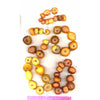 Amber beads, mixed, 72.1 grams