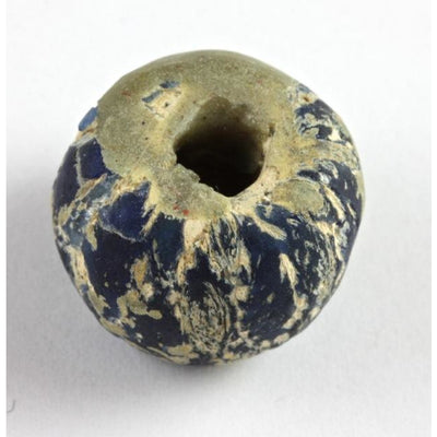 Ancient dark blue Jatim bead