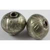 Pair of Vintage Etched Coin Silver Beads, Egypt