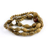 Brown Striped and Tan Antique Wooden Beads, Mixed
