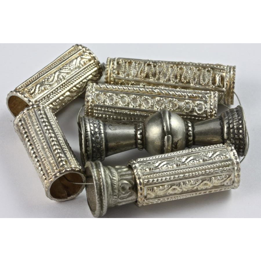 Silver Handmade Beads from Cairo, Old, Egypt