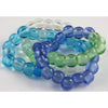 Blue, Green and Translucent Antique Peking Glass Beads
