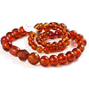 Deep Orange Bohemian and Chinese Antique Faceted and Round Glass Beads