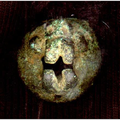 Ancient Bronze Animal Face Amulet, Egypt - AN018