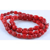 Red Hummingbird Egg Wound Glass Trade Beads - AT0121