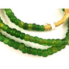 Translucent Green Glass Old Padre Beads, African Trade