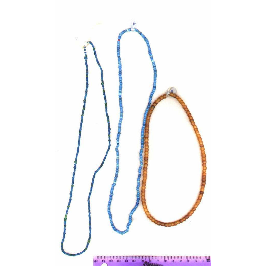 Horn beads, orange, old