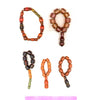 Plastic amber worry beads (in style of prayer beads)