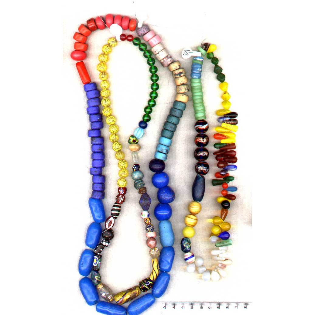 Collection of African Trade beads, including Bohemian Wedding beads