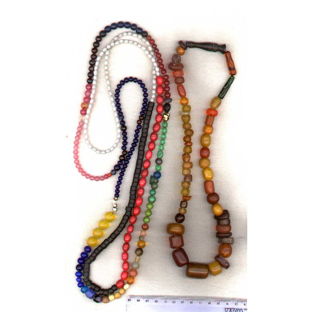 Left 2 strands, mixed beads