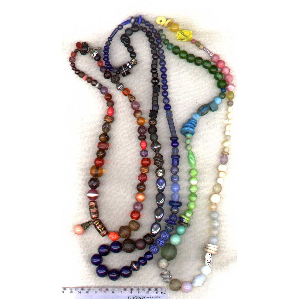 Collection of mixed beads, varying origins