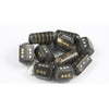 Matched Black Bohemian Decorative Dice Beads, Vintage, African Trade