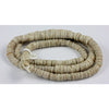 Hand-Cut Heishi Shell Beads, Strand, Old - AT0245