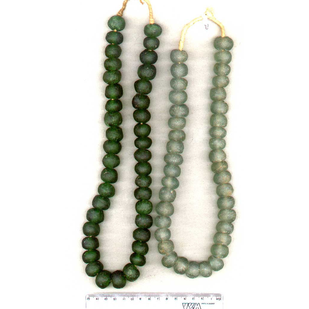 Old green glass beads, African Trade