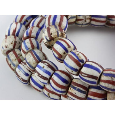 American Flag Striped Venetian Beads