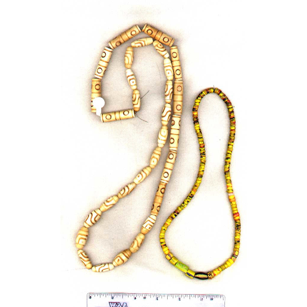 Kakamba beads in Yellow, Black and Red, African Trade