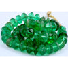 Green Vaseline Beads, Bohemia, Antique
