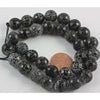 Black Agate Crackle Beads, South Africa