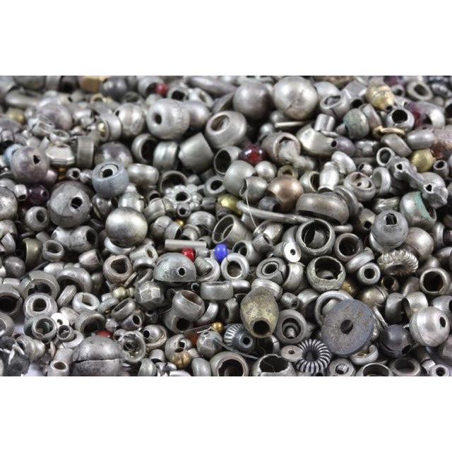 Group of Vintage Silver Spacers and other Mixed beads, Egypt