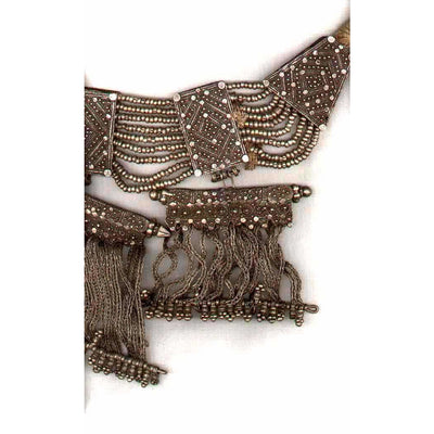 Yemeni Silver Tribal Wedding Filigree Necklace, Egypt, Antique