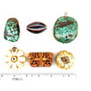 Agate bead, tabular, antique