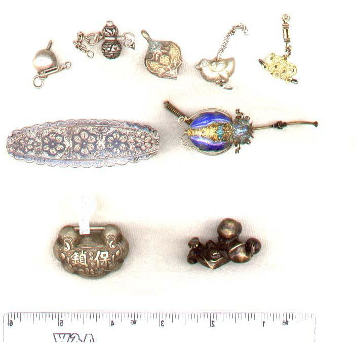 Collection of old Chinese charms, group of 5