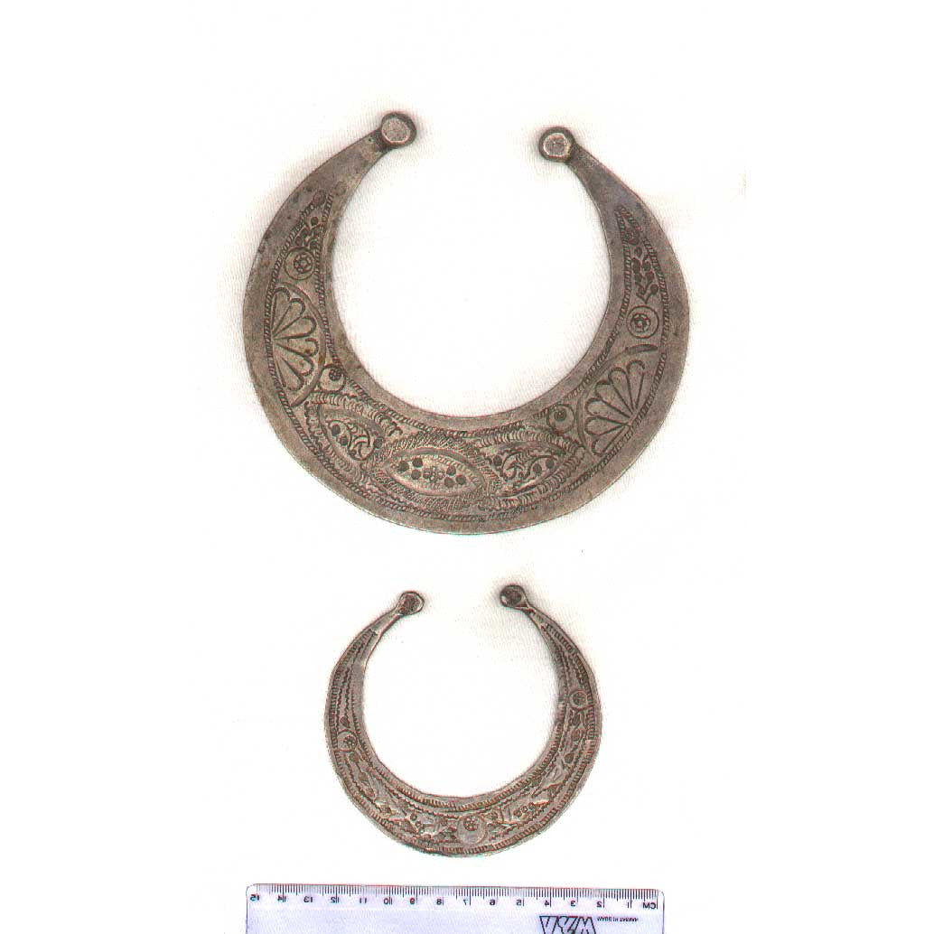 Bedouin Silver Neck Ornament, Old, Libya 