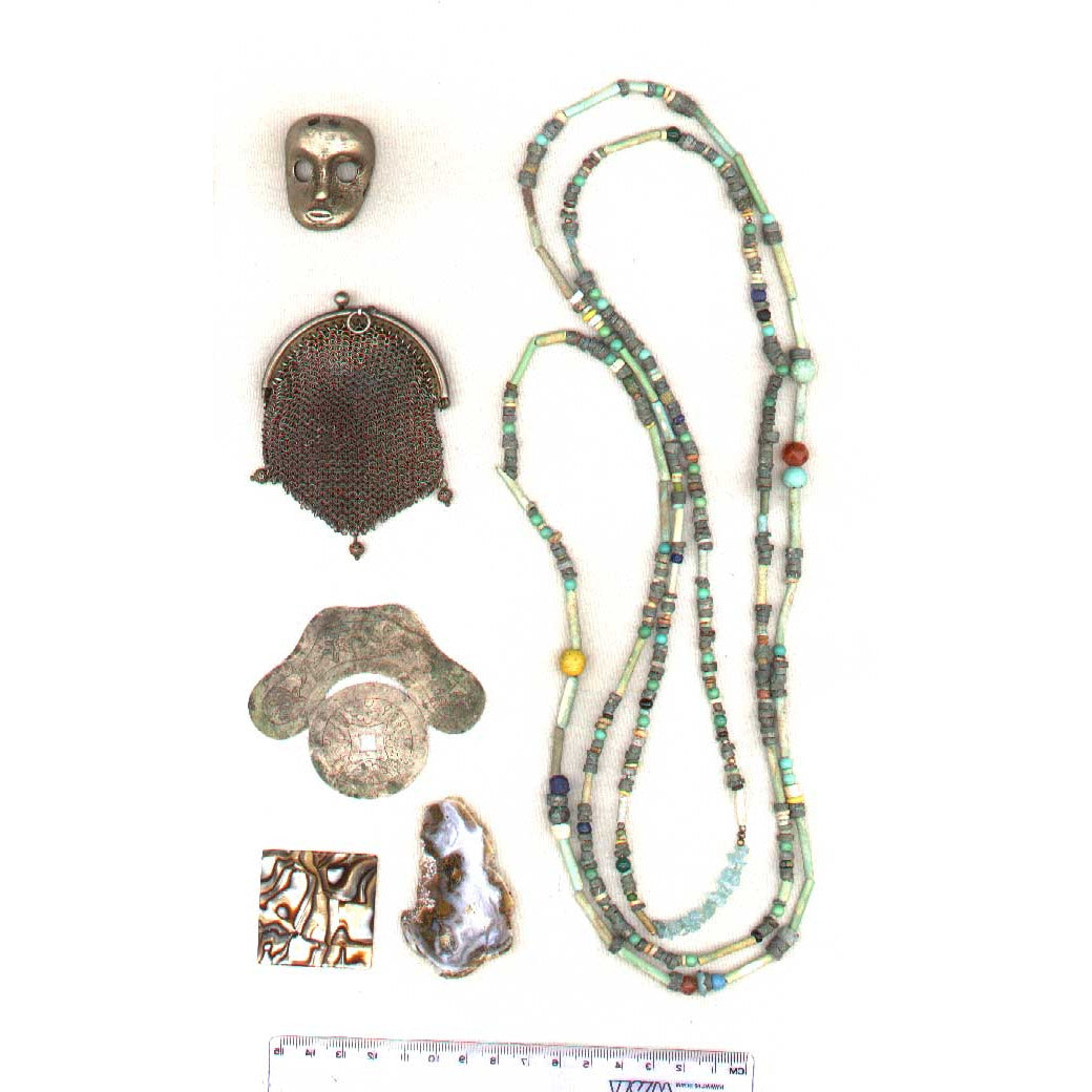 Stone pendants, lower left, 2