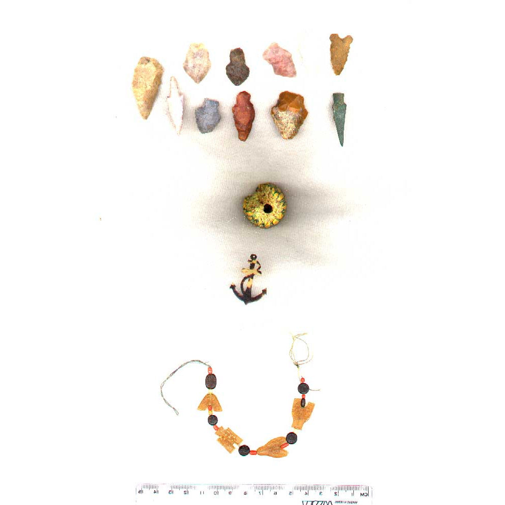 Ancient glass bead, chipped 