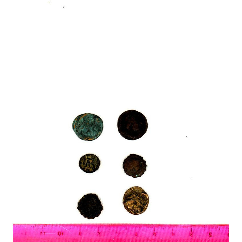 Six small ancient coins in fair condition (price is for all)