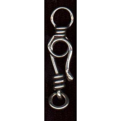 Medium 22mm Sterling Silver Hook-and-Eye Clasp