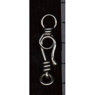 Medium 22mm Sterling Silver Hook-and-Eye Clasp, Handmade, Rita&#39;s Design, Sample of 3 - CLASPS017