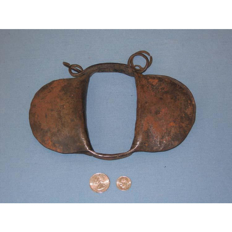 Forged Metal Anklet, with Large Flat Bells, Nigeria 