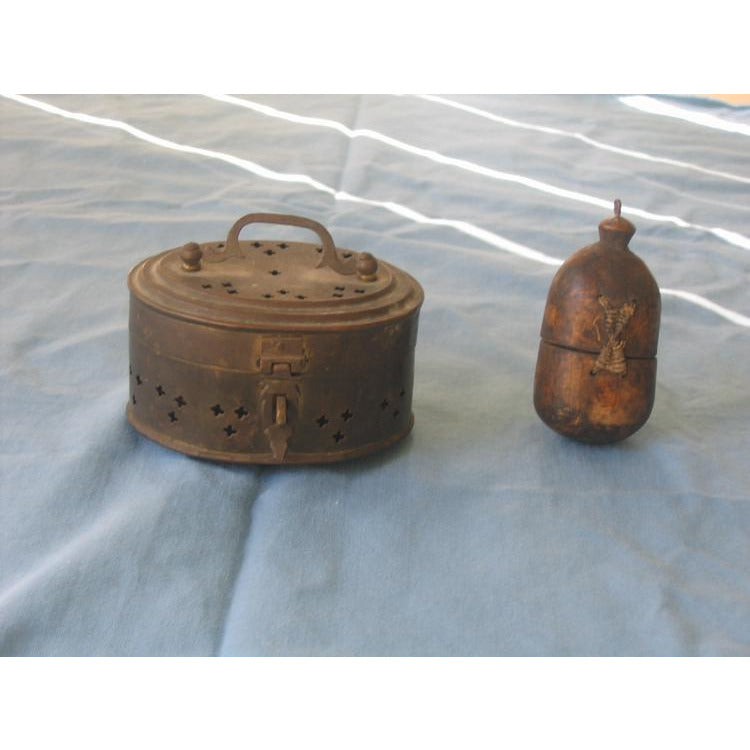 Old metal container with cover, 